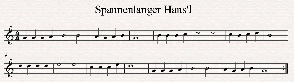 noten spannenlanger Hansl